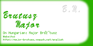 brutusz major business card